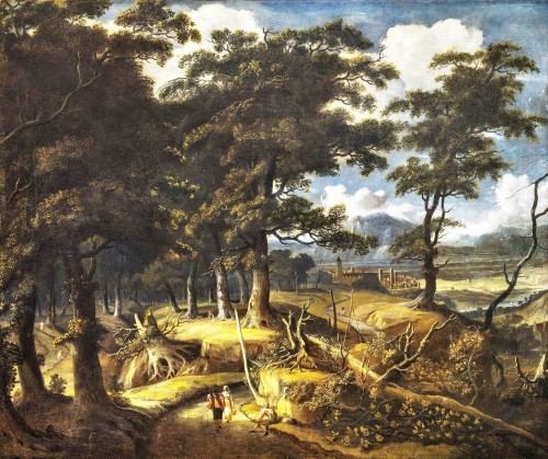 Jan Looten (1618 -1681) - Paysage boisé - Tableaux et dessins Style Louis XIV